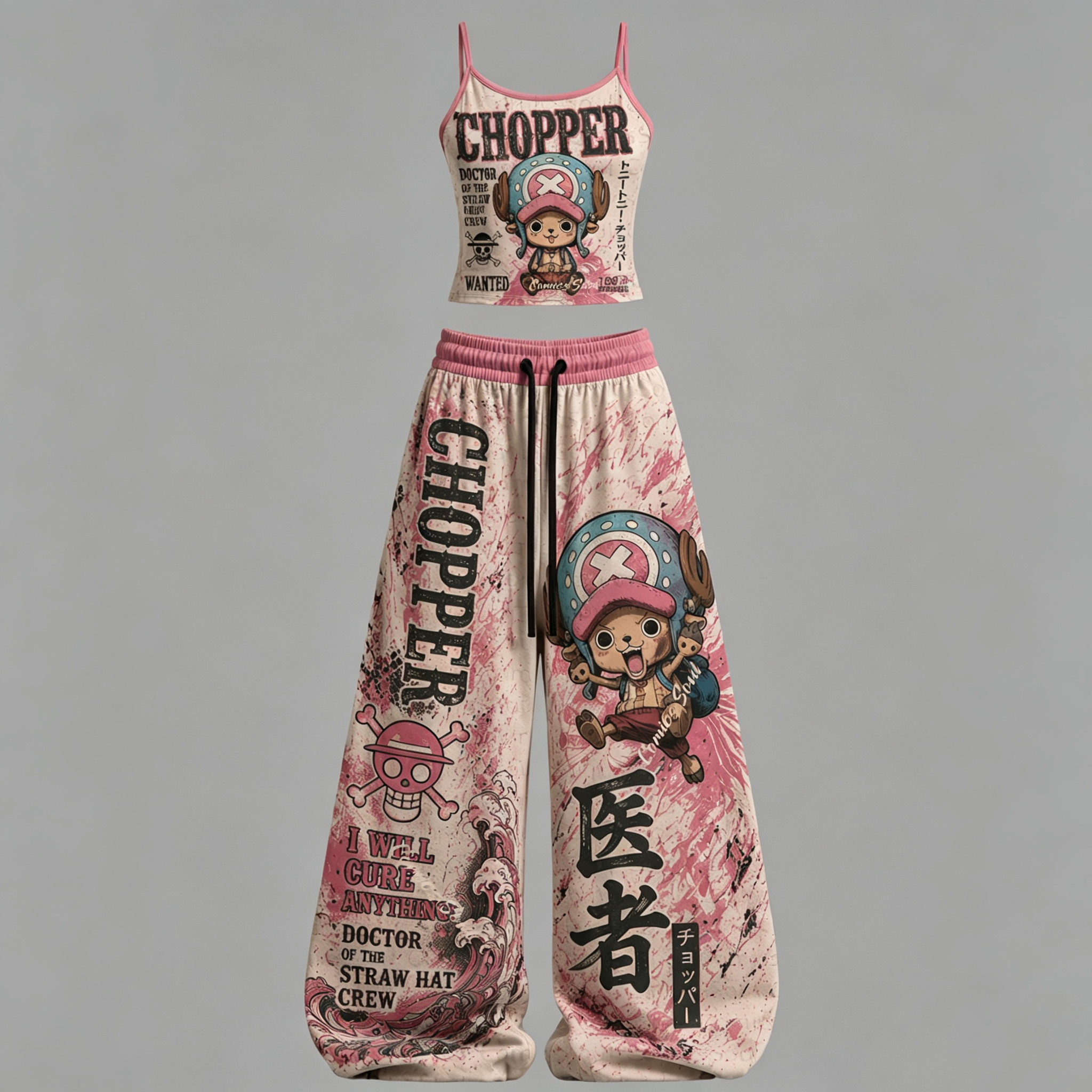 One Piece T-Shirt & Elasticated Trousers Two-Piece Set