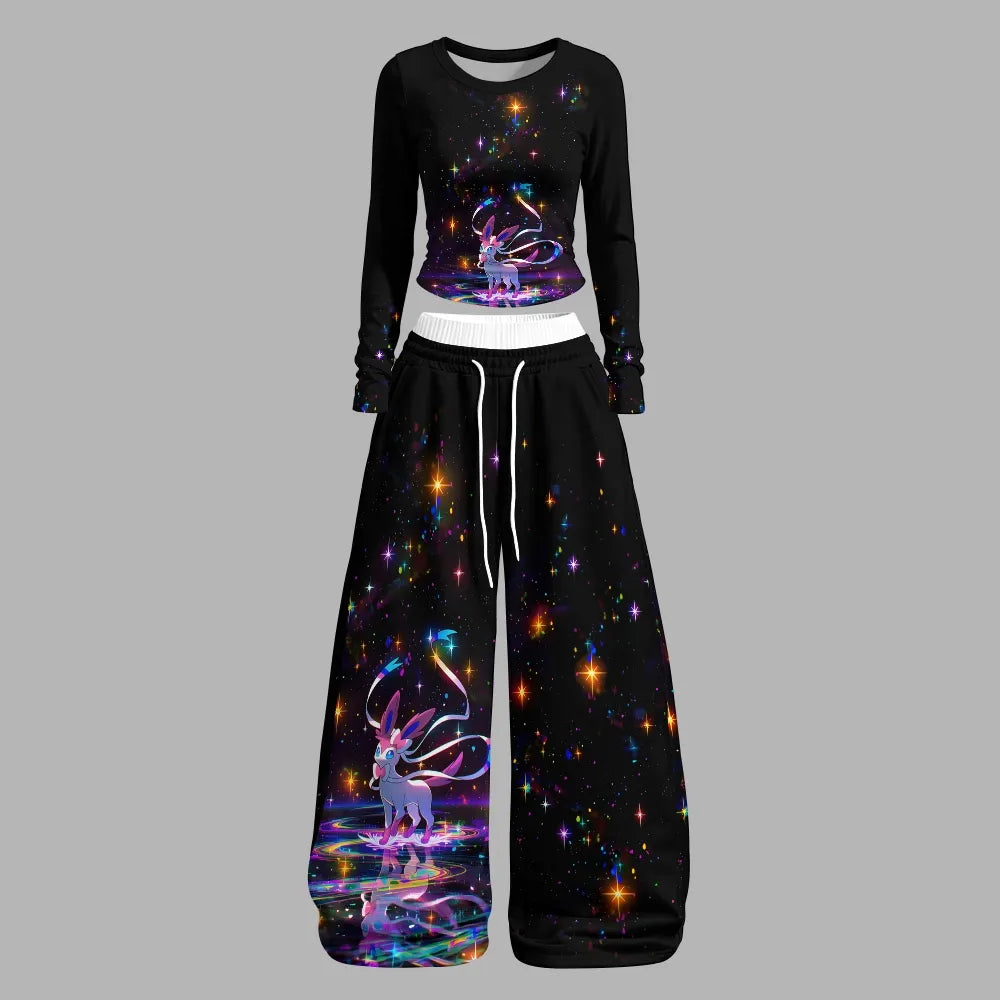 Pokémon Long-sleeved double-layer stretch pants set