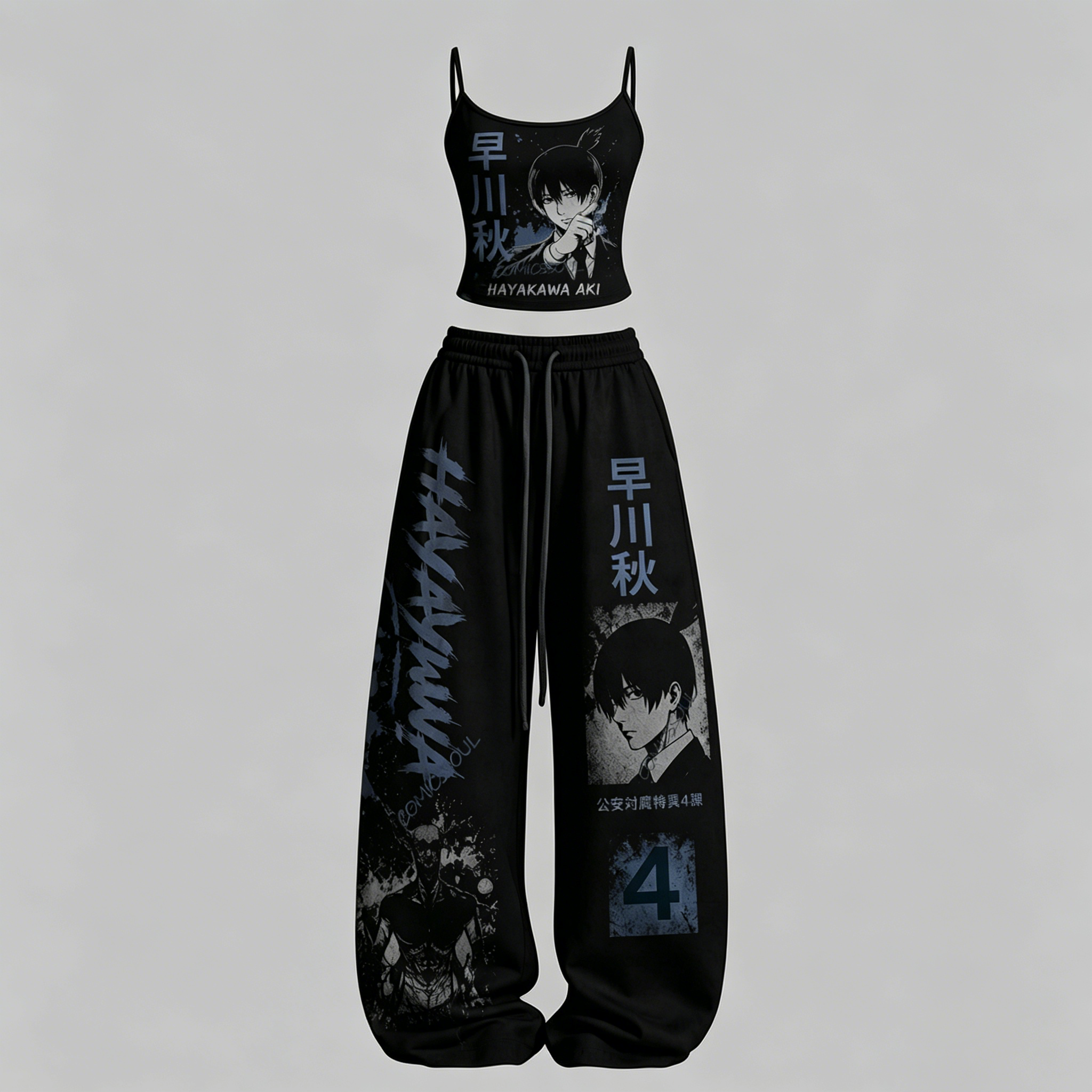 Chainsaw Man Top & Elasticated Trousers Two-Piece Set