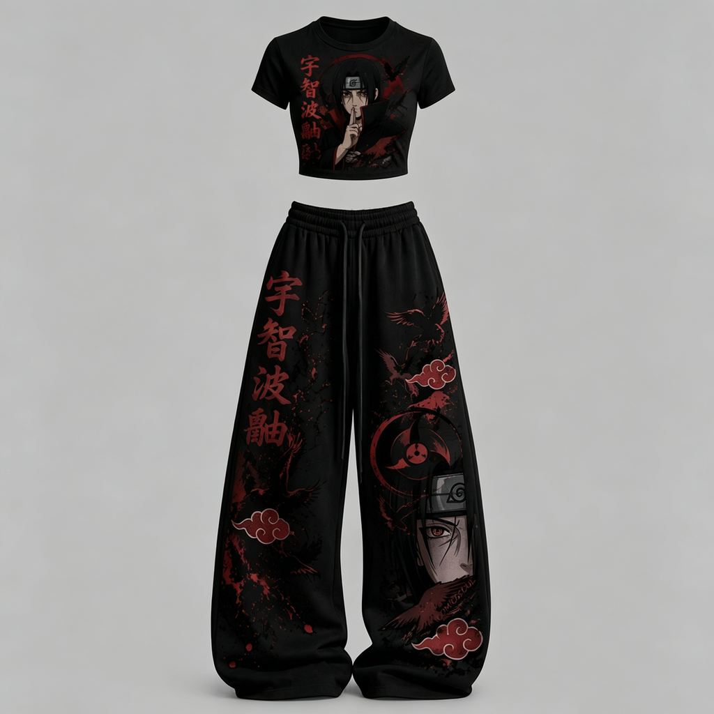 Naruto Top & Elasticated Trousers Two-Piece Set