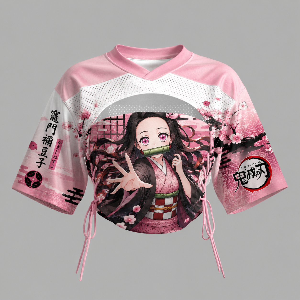 Demon Slayer Mesh Short-Sleeve Bandeau Set