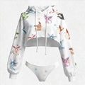 "Pokémon" Women's Cropped Hoodie & Thong Sets