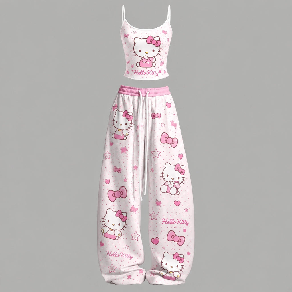 Hello Kitty Top & Elasticated Trousers Two-Piece Set