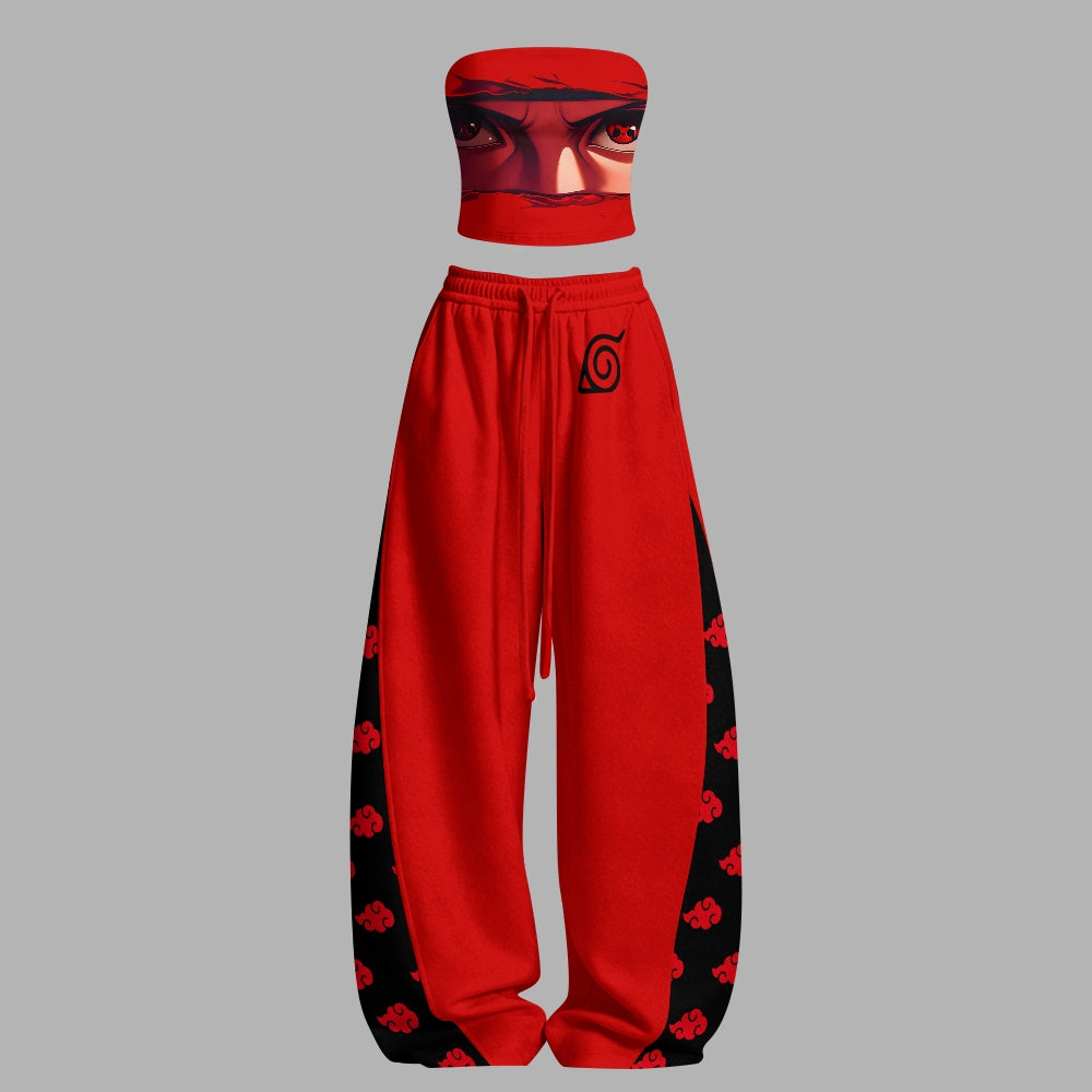 NARUTO Tight Casual Camisole Tops & Elasticated Trousers Two-Piece Set