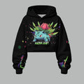 Pokémon Women's Cropped Long Sleeve Hoodie & High Waist Jogger Pants Two Piece Tracksuit Set