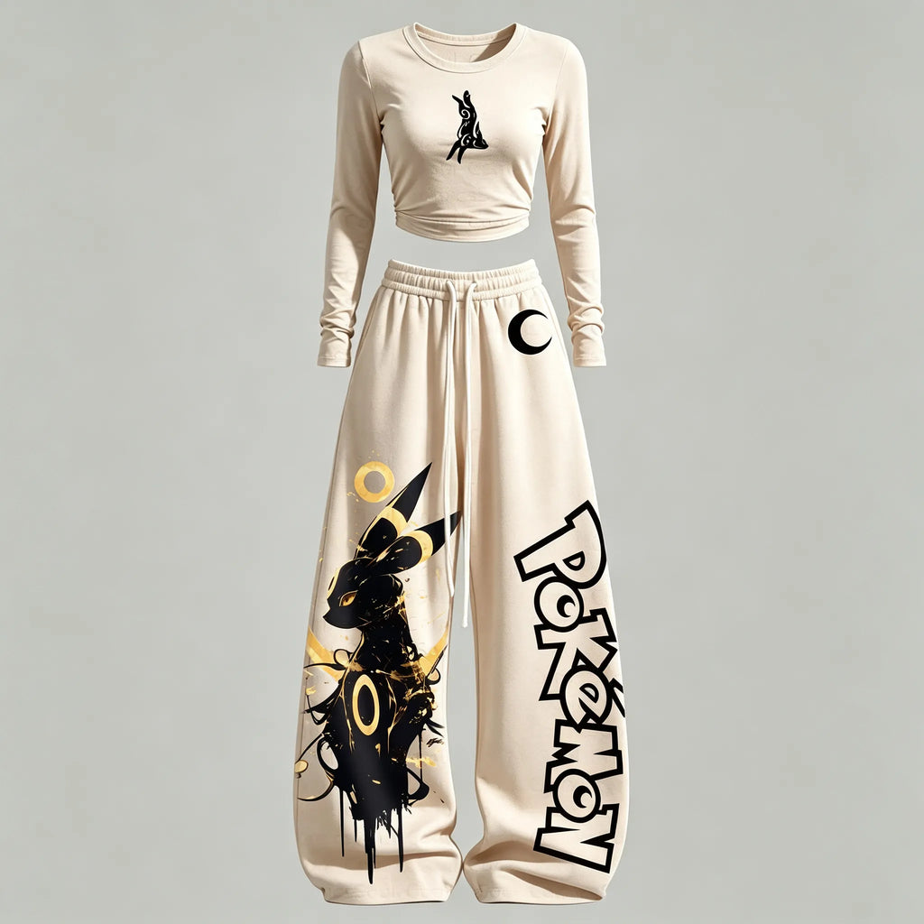 Pokémon Long-sleeved double-layer stretch pants set
