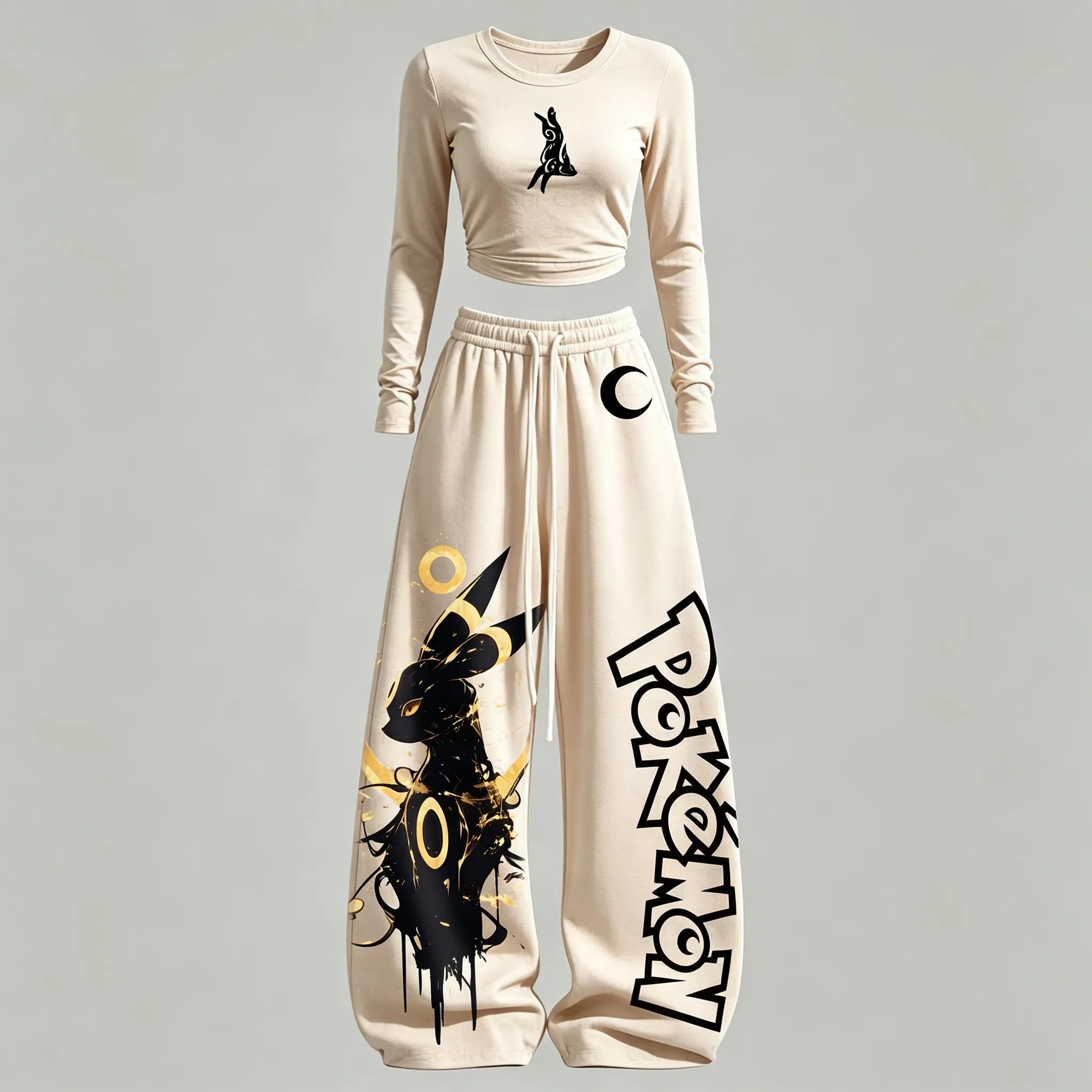 Pokémon Long-sleeved double-layer stretch pants set
