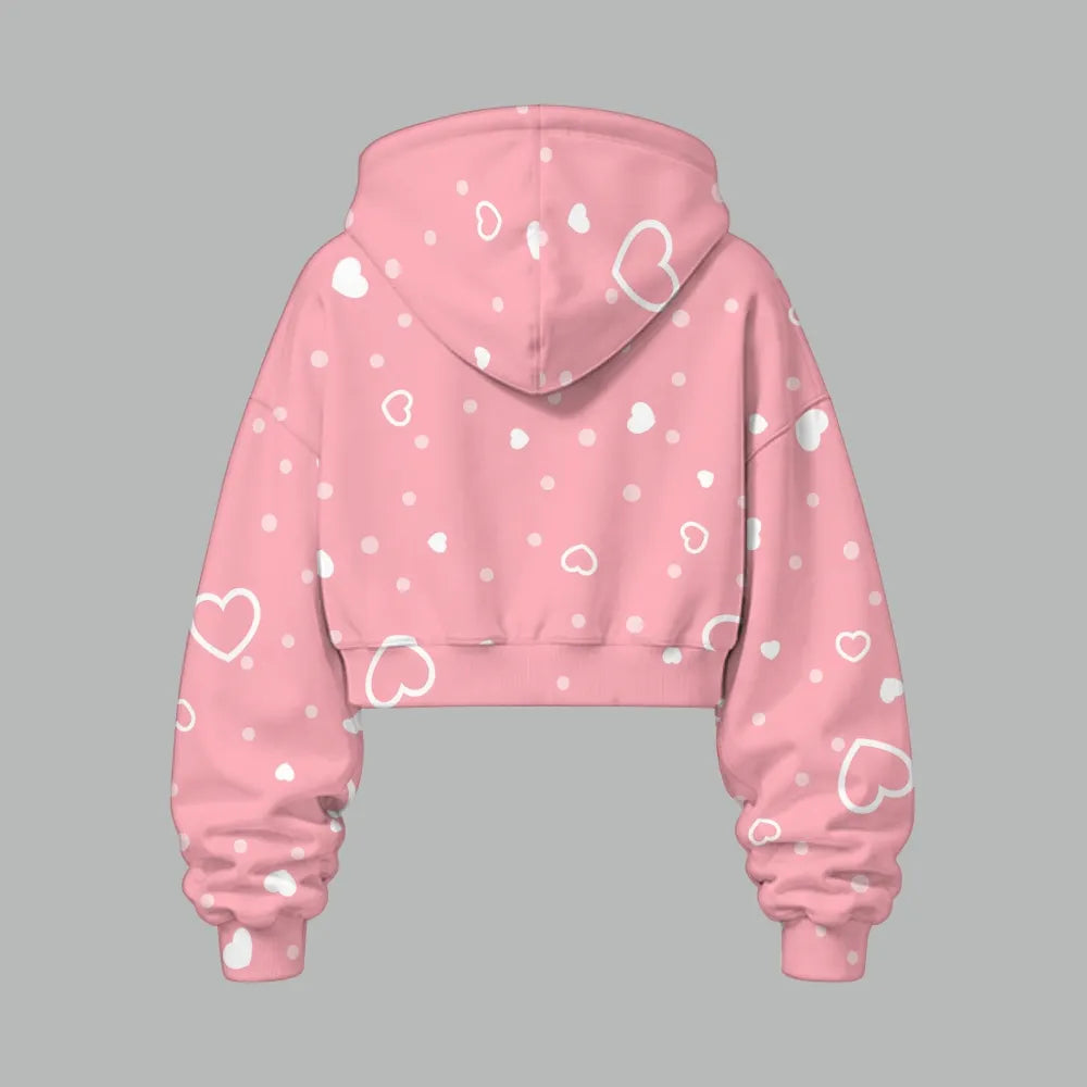 Pokémon Women's Cropped Long Sleeve Hoodie & High Waist Jogger Pants Two Piece Tracksuit Set