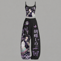 Animescollection Demon Slayer Top & Elasticated Trousers Two-Piece Set
