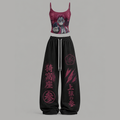 Animescollection Demon Slayer Top & Elasticated Trousers Two-Piece Set
