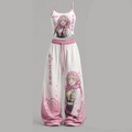 Animescollection Demon Slayer Top & Elasticated Trousers Two-Piece Set