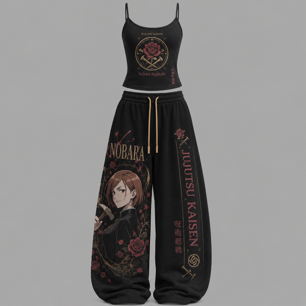 Jujutsu Kaisen Top & Elasticated Trousers Two-Piece Set