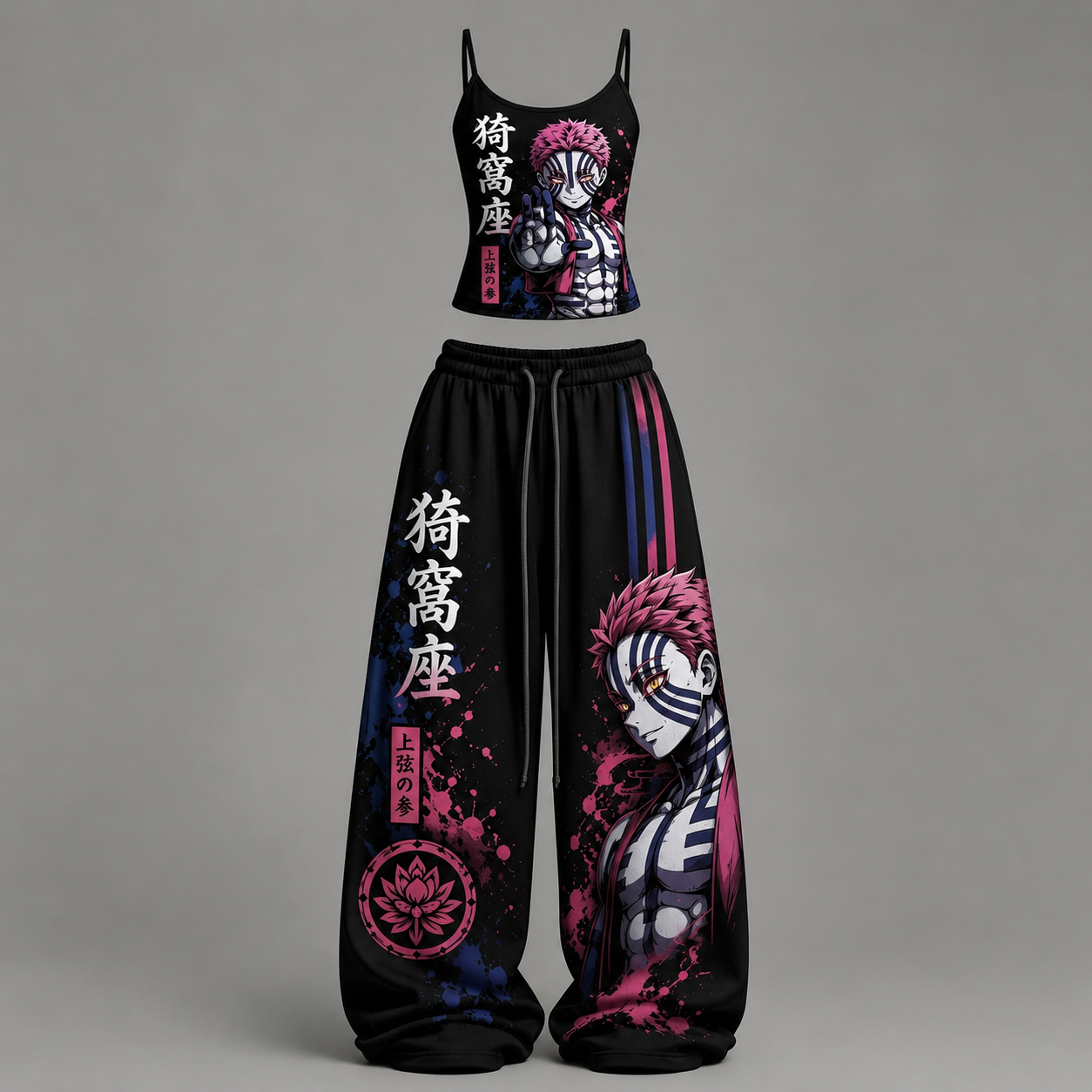 Demon Slayer Top & Elasticated Trousers Two-Piece Set