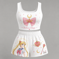 Animescollection Sailor Moon Vest and shorts Two-Piece Set