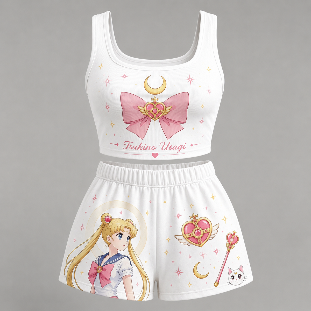 Animescollection Sailor Moon Vest and shorts Two-Piece Set