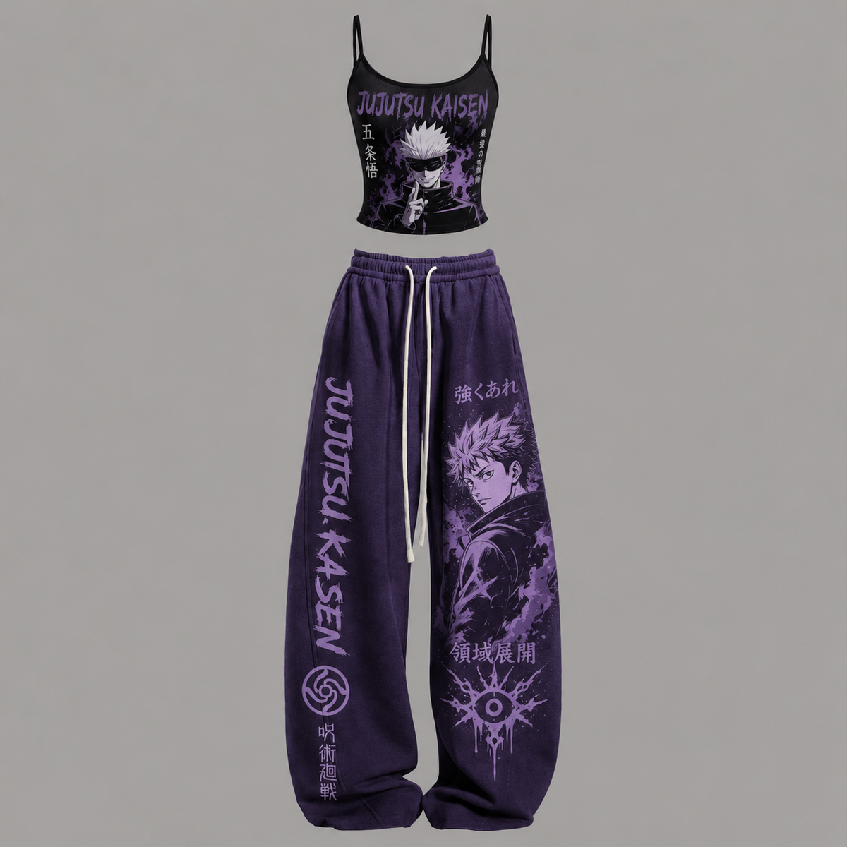 Jujutsu Kaisen Top & Elasticated Trousers Two-Piece Set