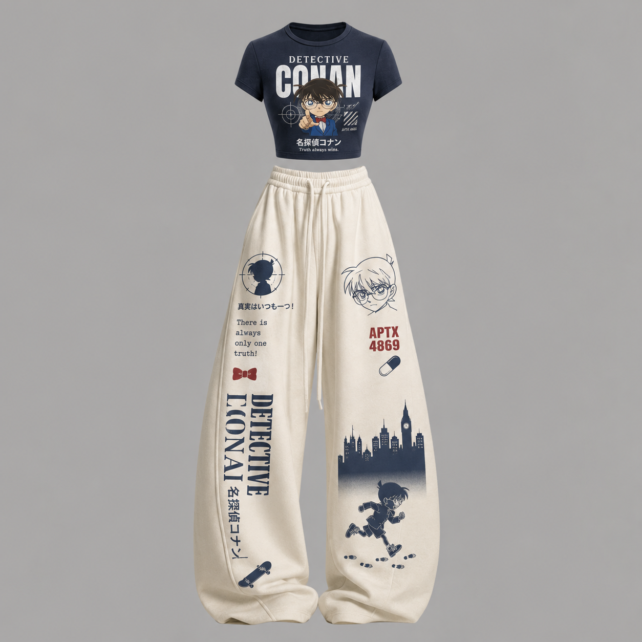 Detective Conan T-Shirt & Elasticated Trousers Two-Piece Set
