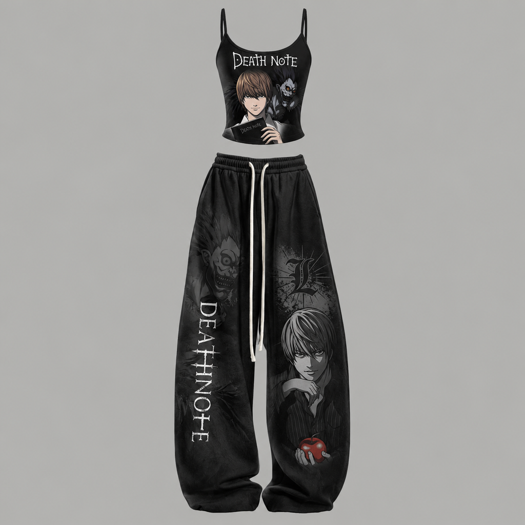 Death Note Top & Elasticated Trousers Two-Piece Set