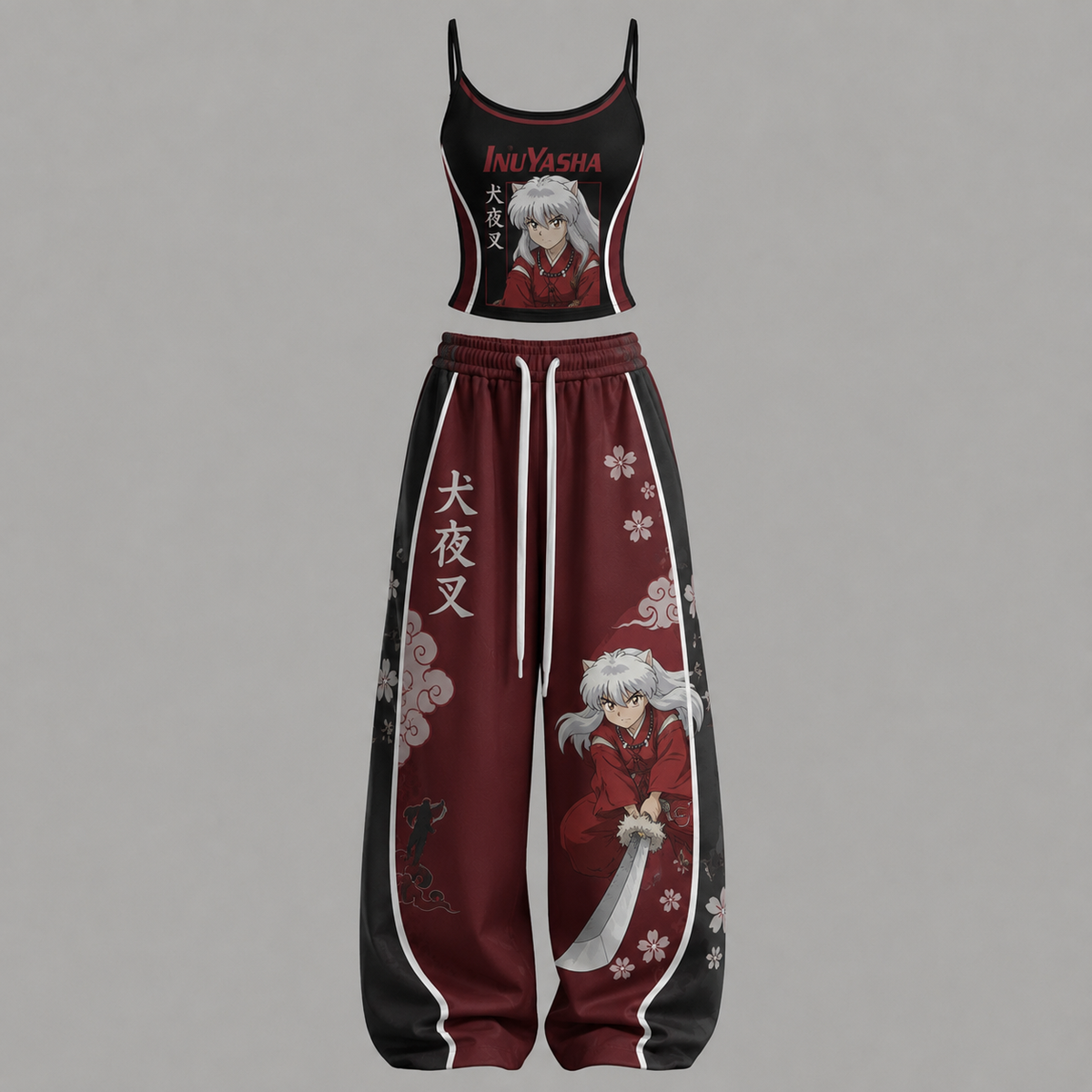Inuyasha Top & Elasticated Trousers Two-Piece Set