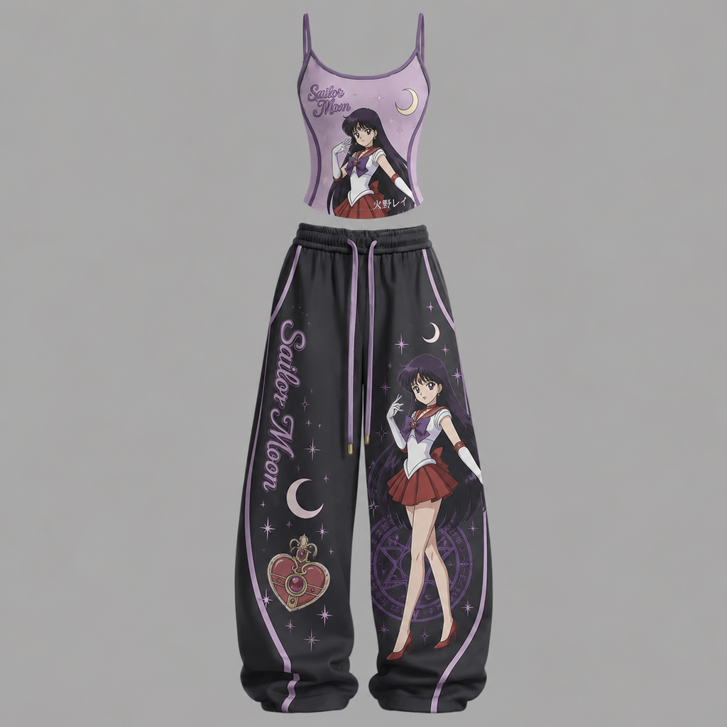 Sailor Moon Top & Elasticated Trousers Two-Piece Set