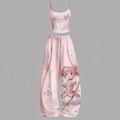 Madoka Magica Top & Elasticated Trousers Two-Piece Set
