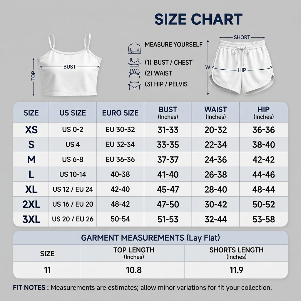 Jujutsu Kaisen Anime Shorts and Crop Top Set