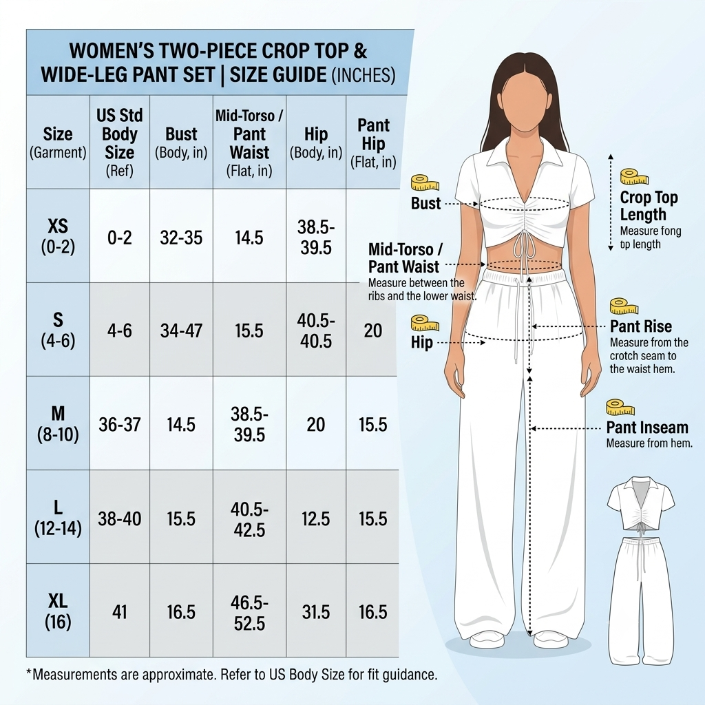 One Piece Drawstring Short Sleeve Top & Long Pants Two-Piece Set