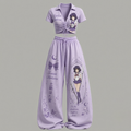 Sailor Moon Drawstring Short Sleeve Top & Long Pants Two-Piece Set