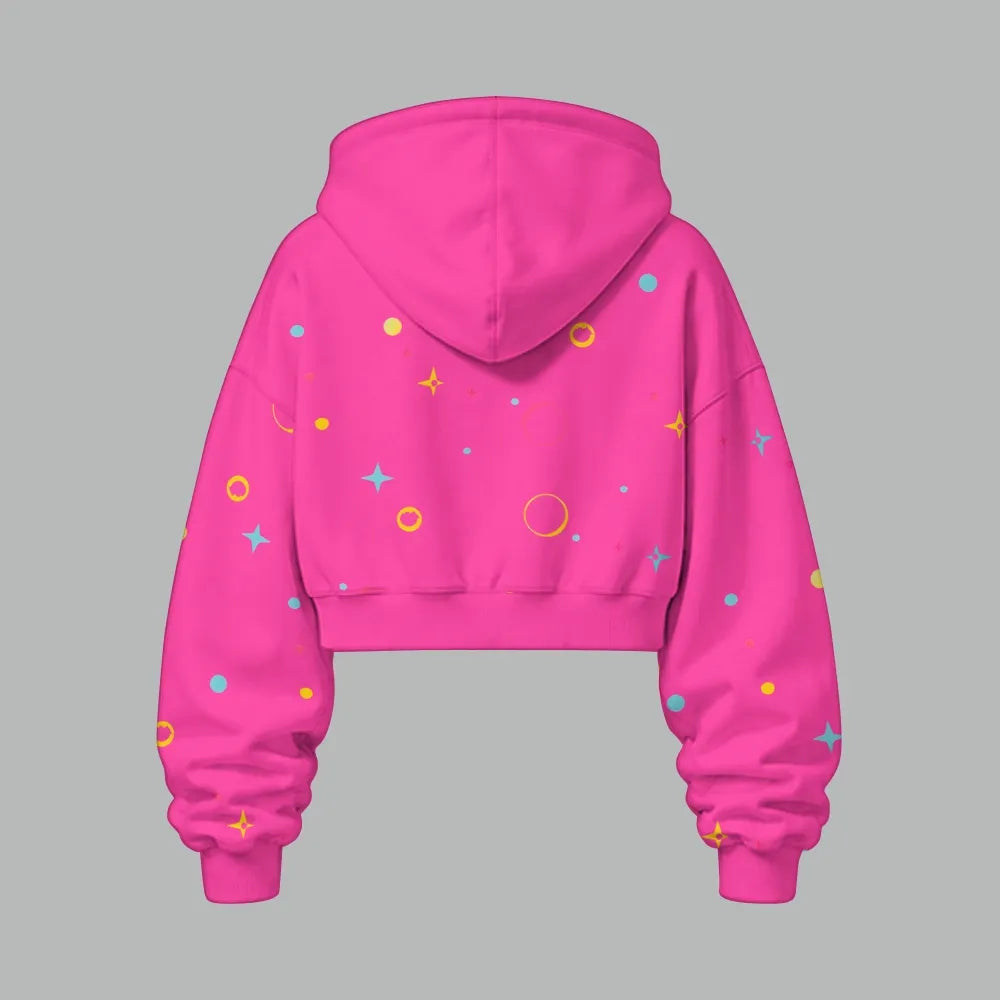 Pokémon Women's Cropped Long Sleeve Hoodie & High Waist Jogger Pants Two Piece Tracksuit Set