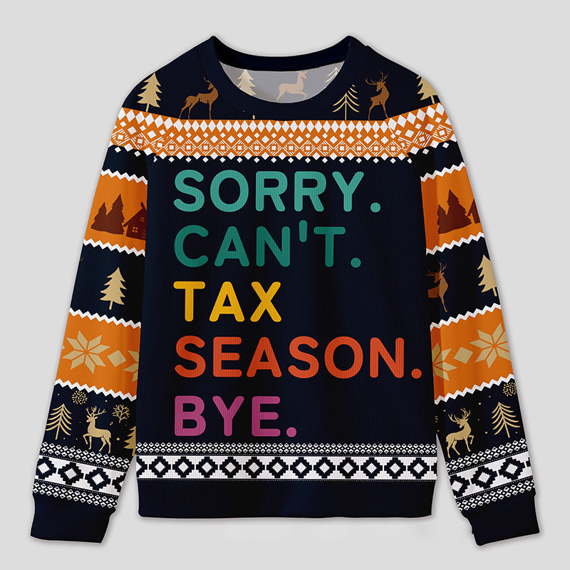 Personalized Tax Season Survival Humor Ugly Sweater Office Holiday Party Gift for Accountants