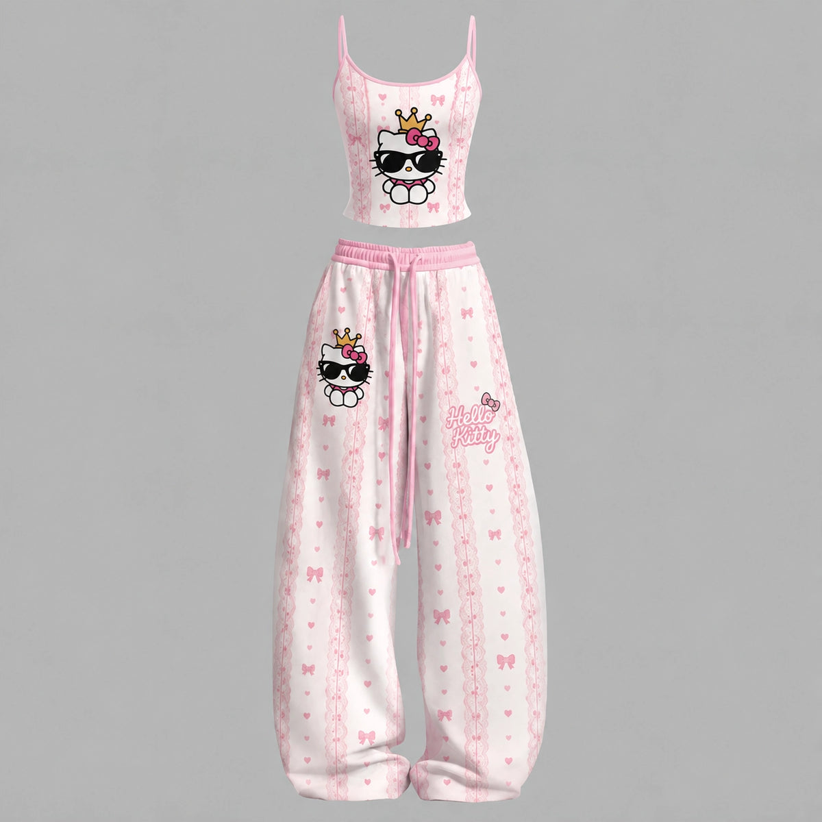 Hello Kitty Top & Elasticated Trousers Two-Piece Set