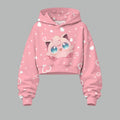 Pokémon Women's Cropped Long Sleeve Hoodie & High Waist Jogger Pants Two Piece Tracksuit Set