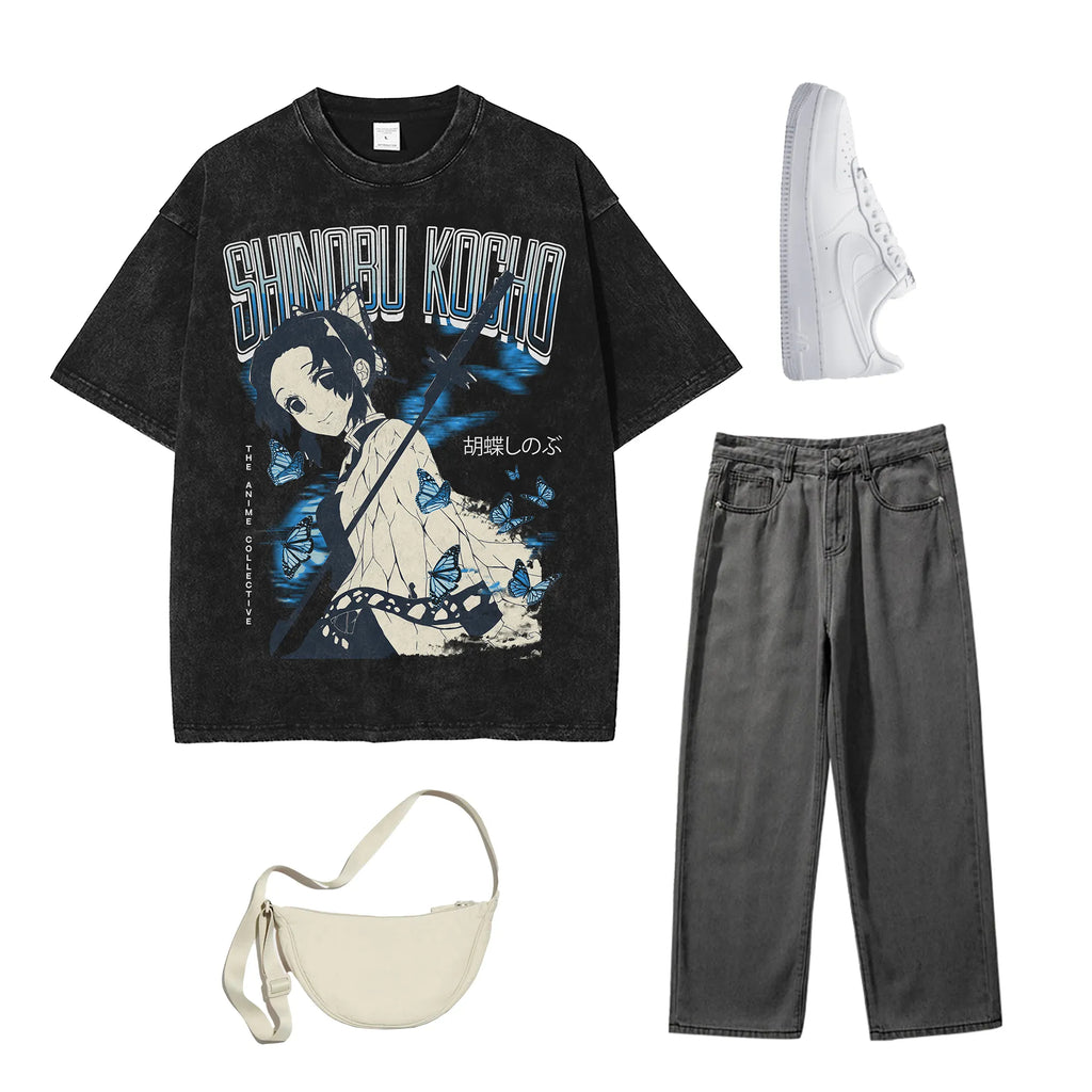 Shinobu Kocho Vintage Oversized T-Shirt | Demon Slayer