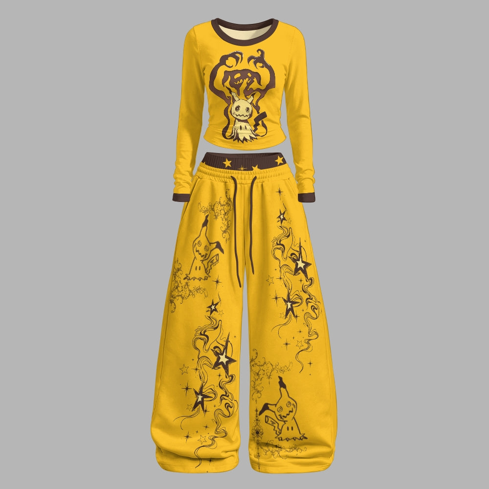 Pokémon  Long-sleeved double-layer stretch pants set