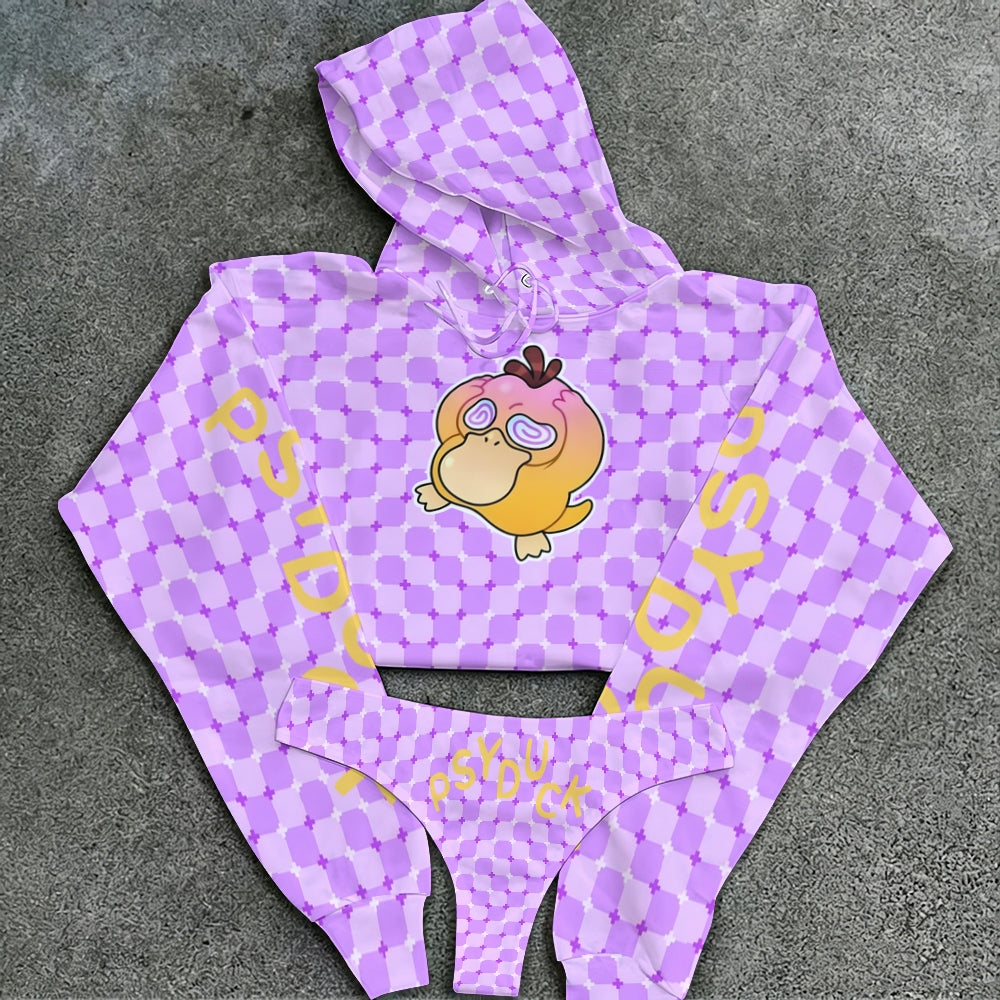 "Pokémon" Women's Cropped Hoodie & Thong Sets