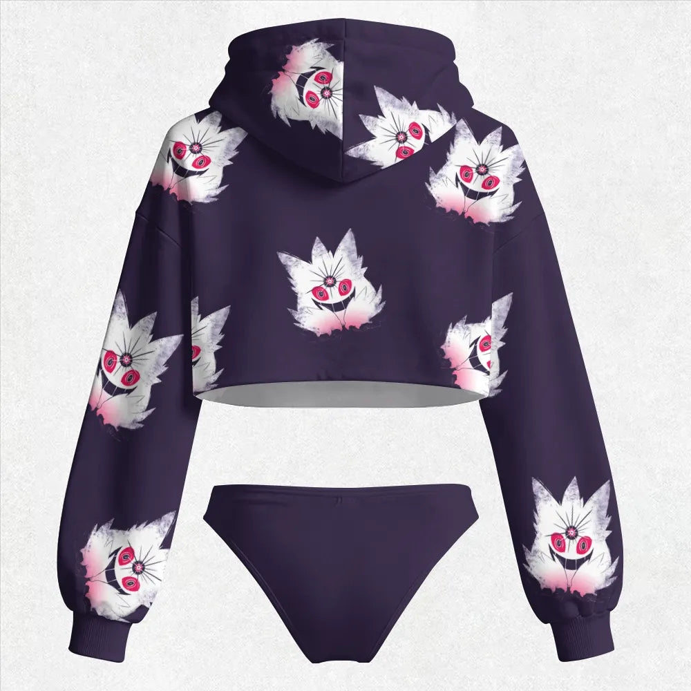 Pokémon Women's Cropped Hoodie & Thong Sets