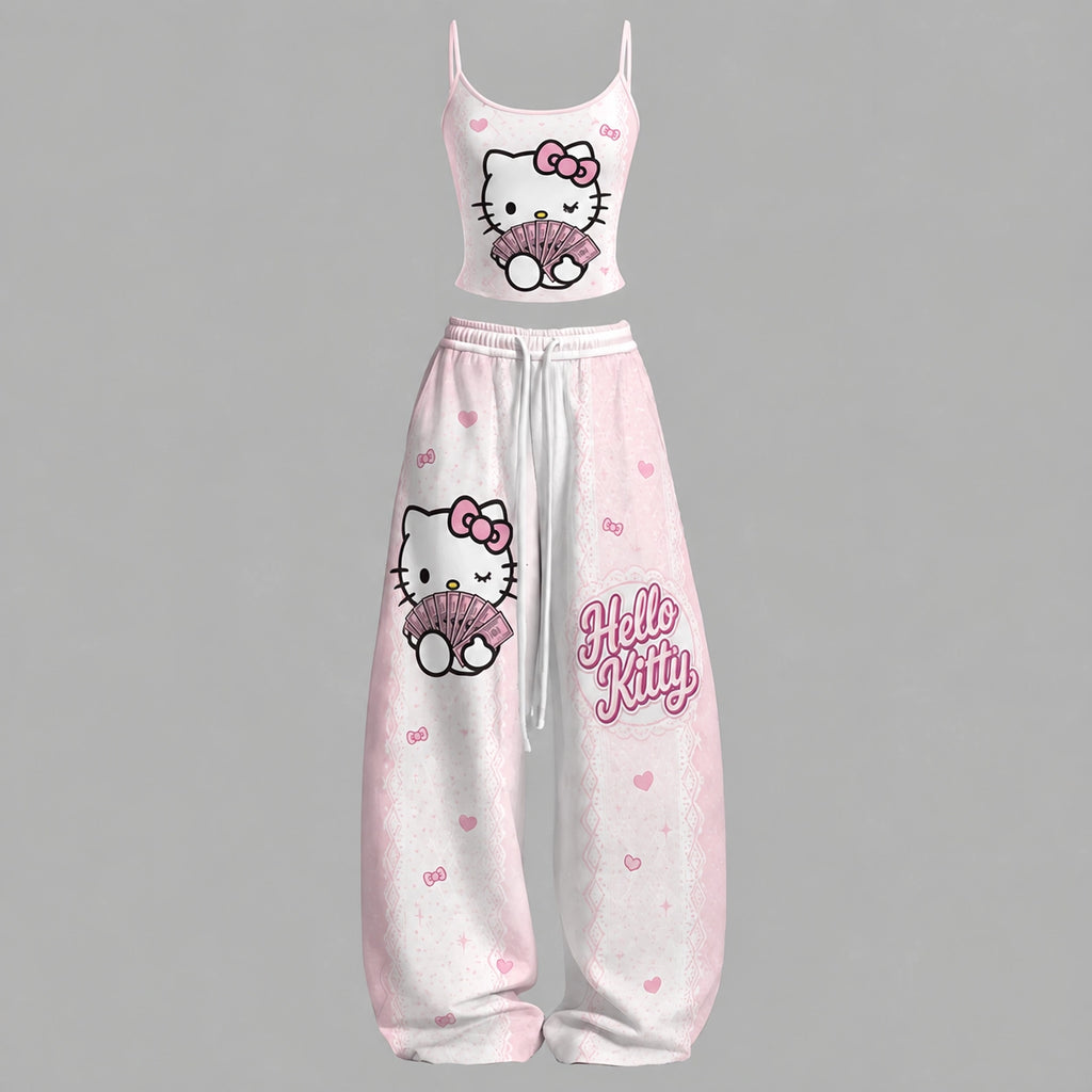 Hello Kitty Top & Elasticated Trousers Two-Piece Set