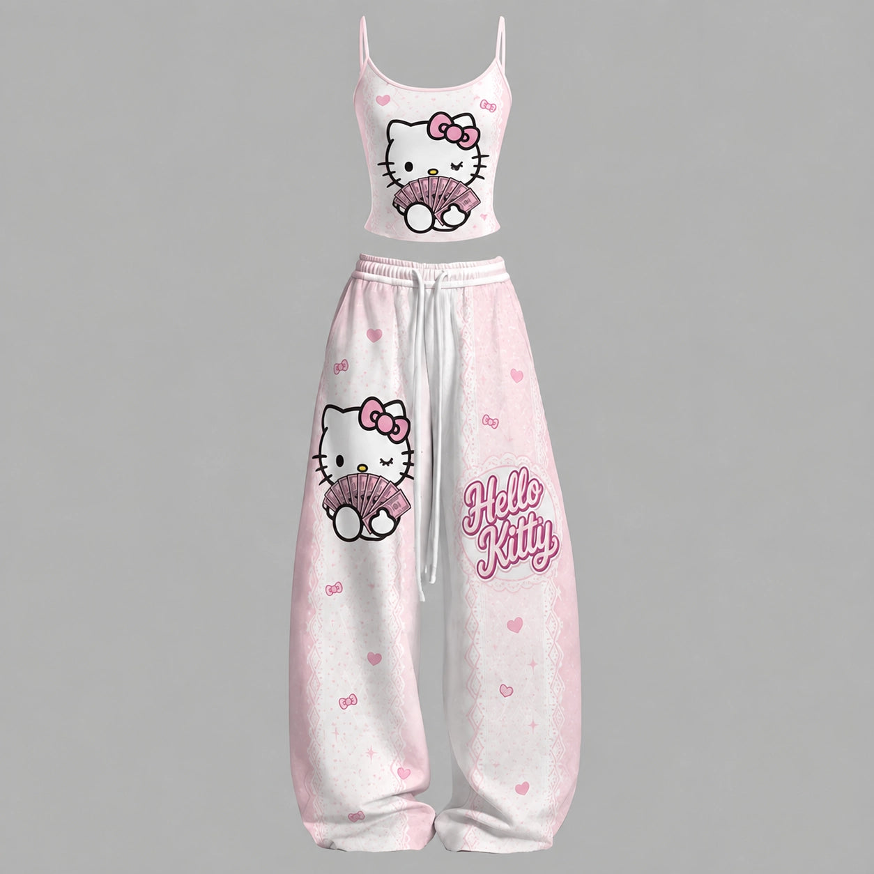 Hello Kitty Top & Elasticated Trousers Two-Piece Set
