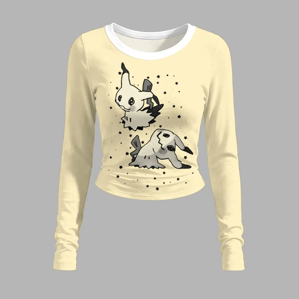 Pokémon Long-sleeved double-layer stretch pants set