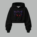 Pokémon Women's Cropped Long Sleeve Hoodie & High Waist Jogger Pants Two Piece Tracksuit Set