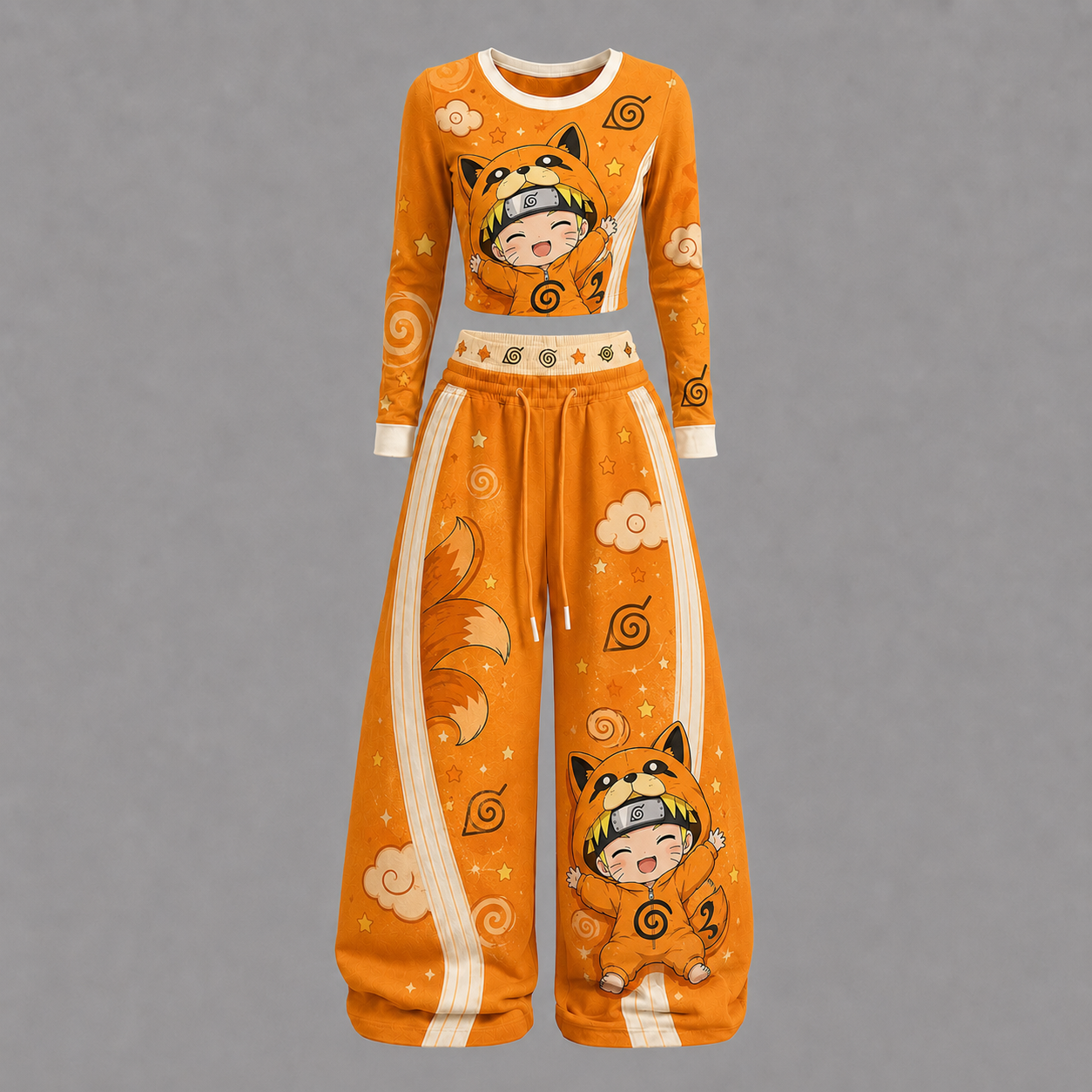 Naruto - Sakura-Long-sleeved double-layer stretch pants set