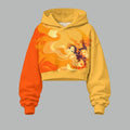 Pokémon Women's Cropped Long Sleeve Hoodie & High Waist Jogger Pants Two Piece Tracksuit Set
