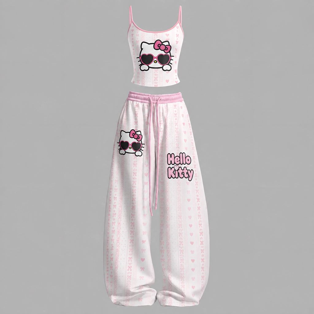 Hello Kitty Top & Elasticated Trousers Two-Piece Set