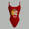 Kansas City Chiefs X Pokémon Bodysuit  & Stretch Black Denim Shorts Two-Piece Set