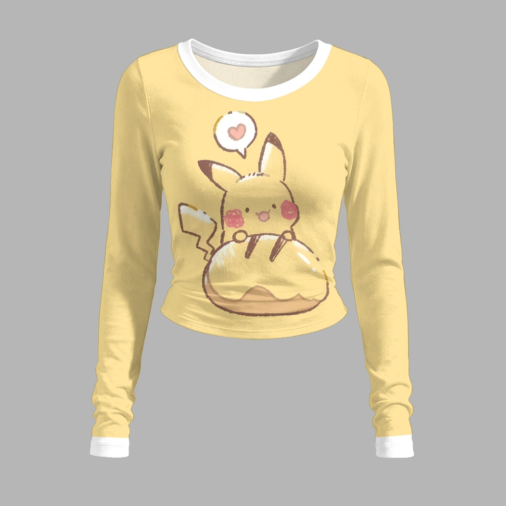 Pokémon Long-sleeved double-layer stretch pants set