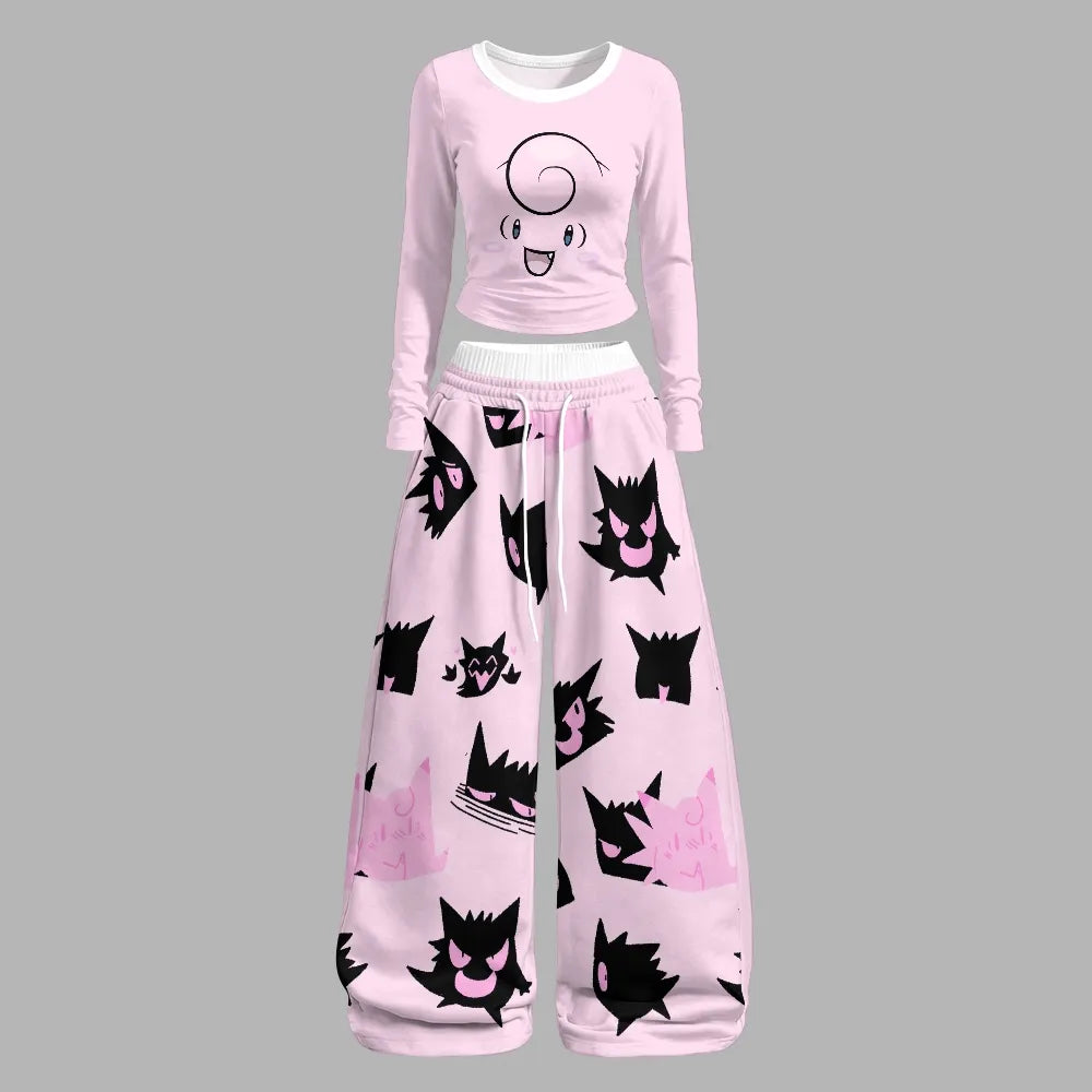 Pokémon Long-sleeved double-layer stretch pants set