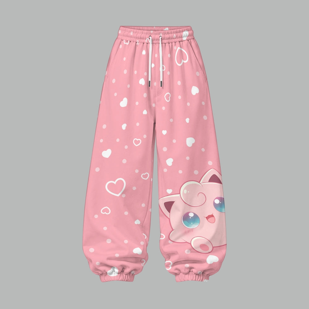 Pokémon Women's Cropped Long Sleeve Hoodie & High Waist Jogger Pants Two Piece Tracksuit Set