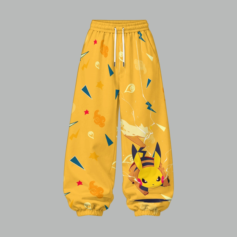 Pokémon Women's Cropped Long Sleeve Hoodie & High Waist Jogger Pants Two Piece Tracksuit Set