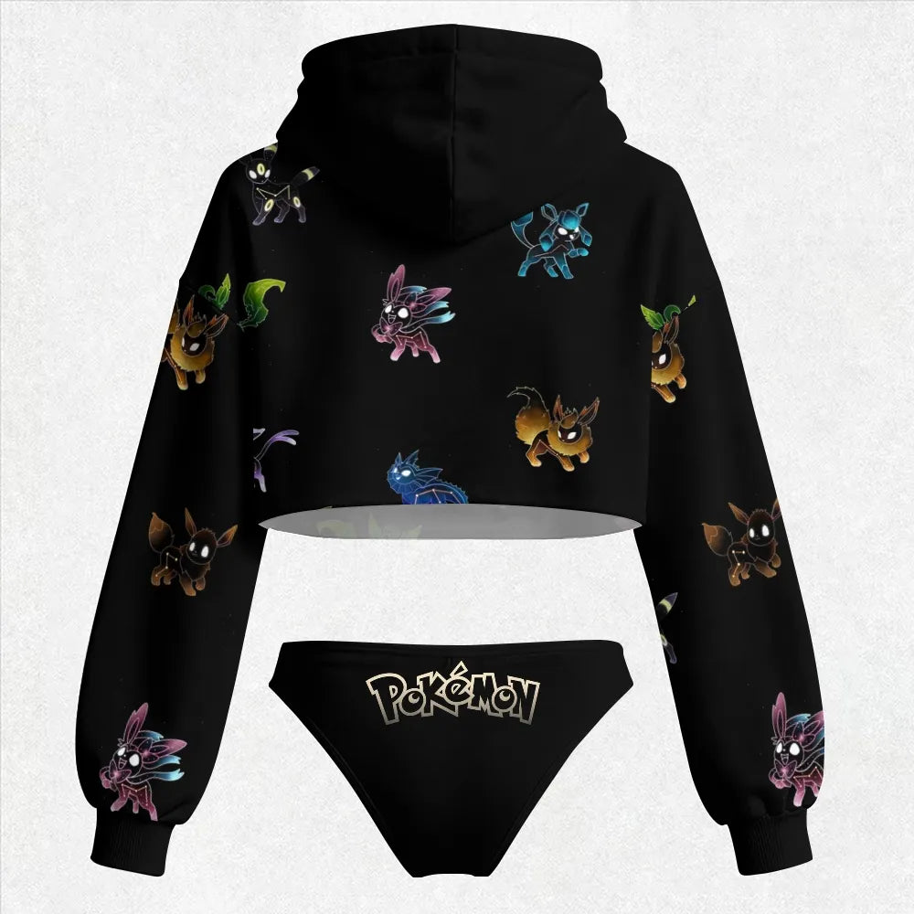 Pokémon Women's Cropped Hoodie & Thong Sets