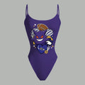 Baltimore Ravens X Pokémon Bodysuit  & Stretch Black Denim Shorts Two-Piece Set